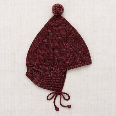 Hand Knit Merino Wool Pointy Peak Hat - Fig