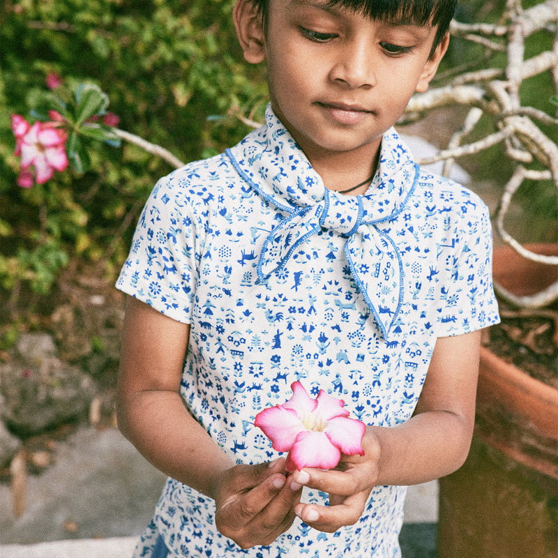 Pima Cotton Scout Tee - Marzipan Country Walk