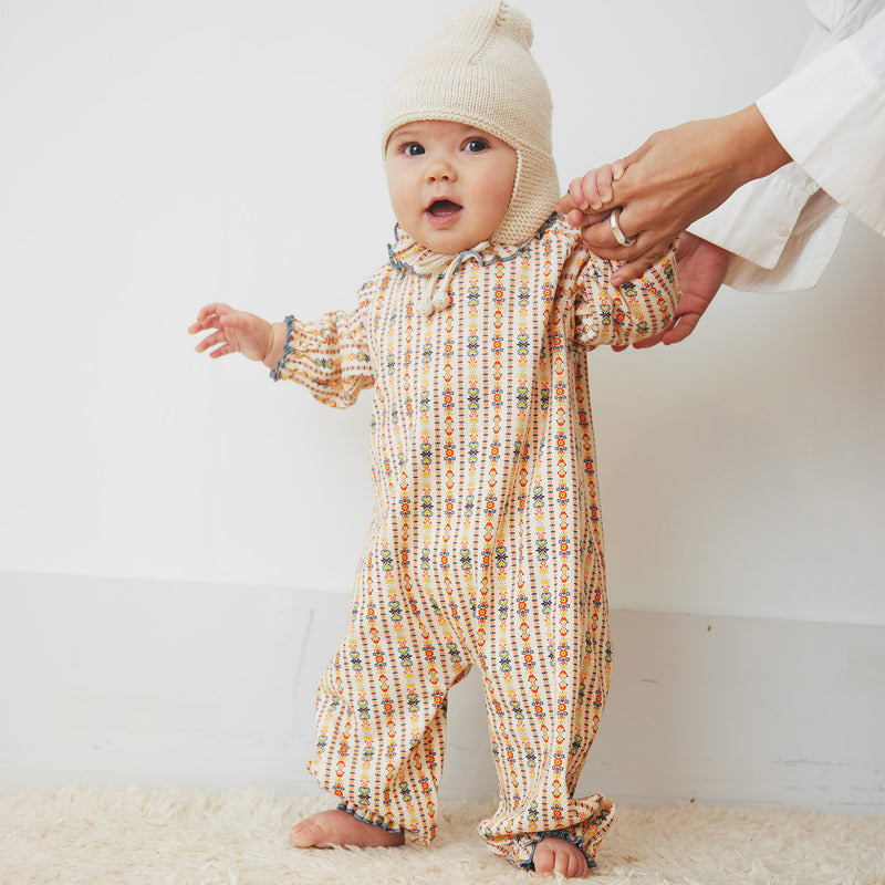 Baby Pima Cotton Pierrot Onesie - String Bohemia