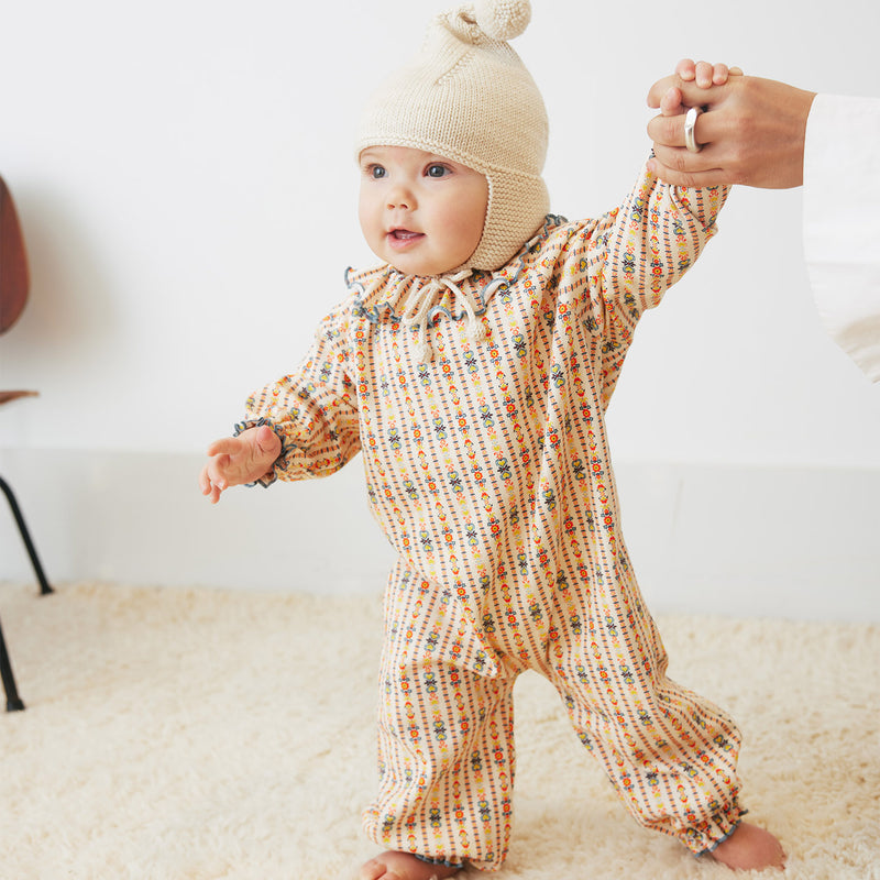 Baby Pima Cotton Pierrot Onesie - String Bohemia