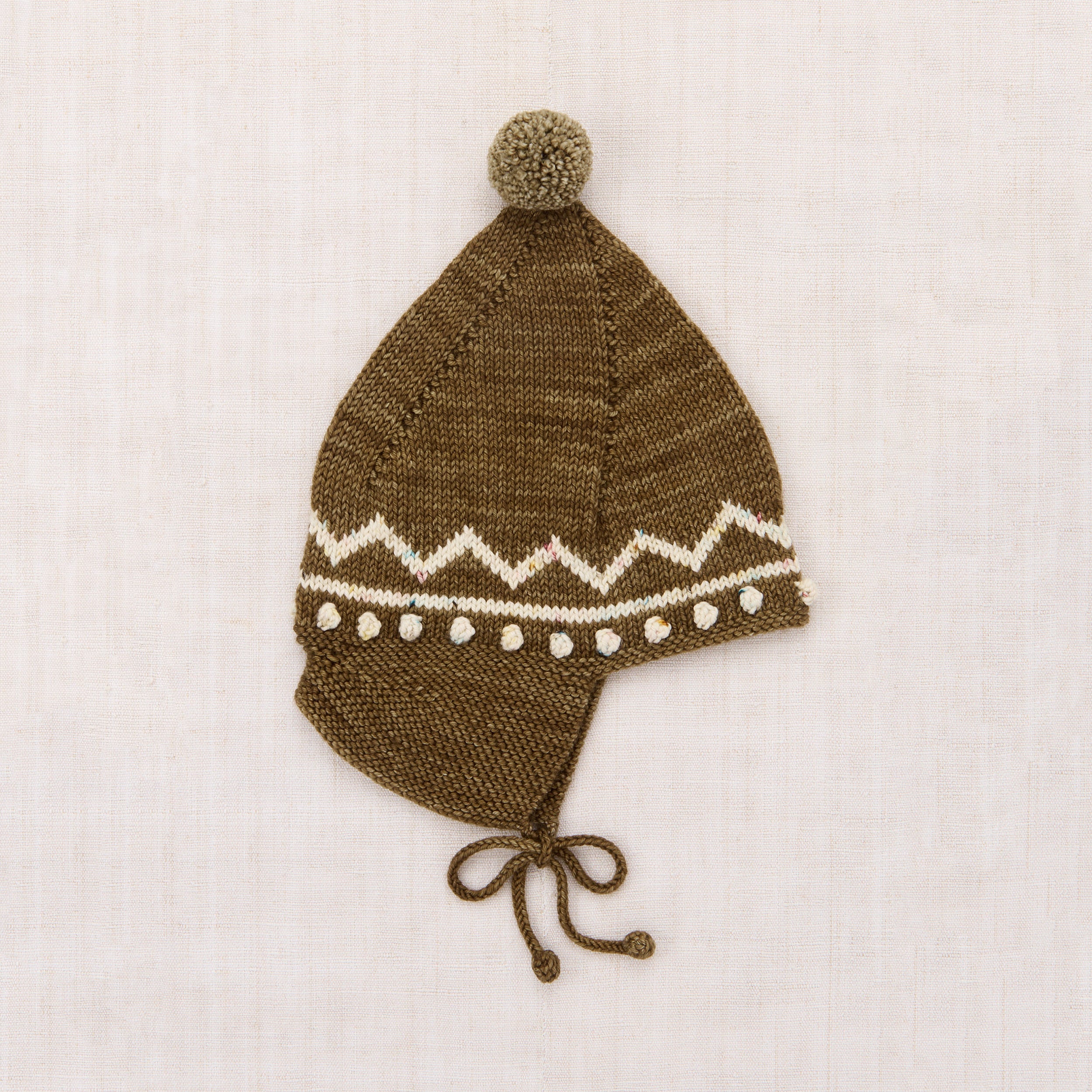 Hand Knit Zig Zag Pointy Peak Hat in brown in sizes 2y-8y. – MamaOwl