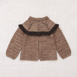 Baby & Kids Merino Wool Ruffle Cardigan - Brut/Bark