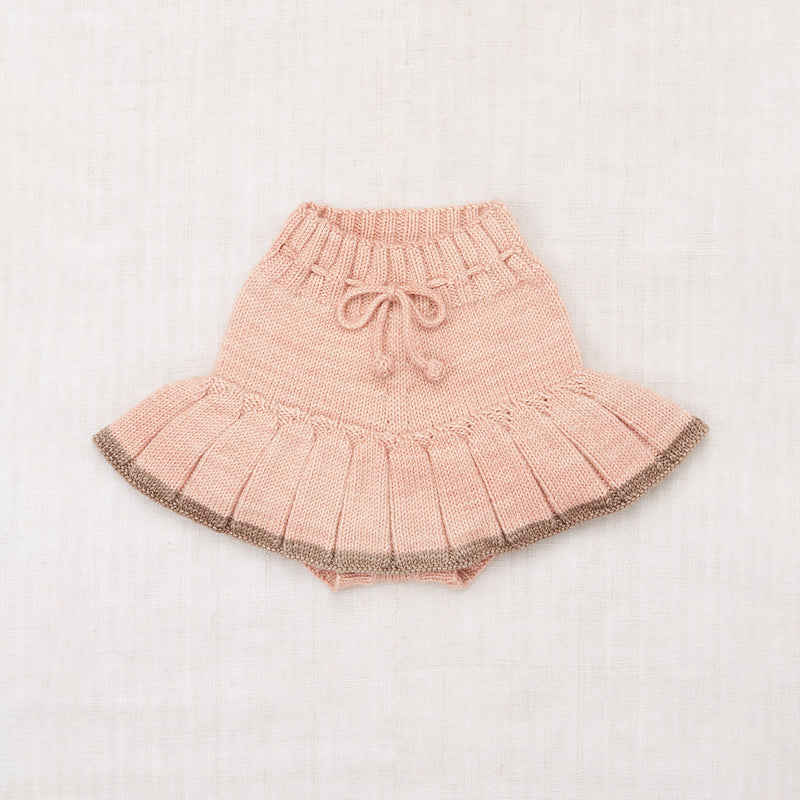 Baby & Kids Hand Knit Merino Wool Skating Pond Skirt - Faded Rose /Brut