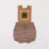 Baby & Kids Hand Crochet Merino Wool Lake House Romper - Brut