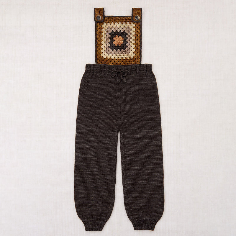 Baby & Kids Hand Knit/Crochet Merino Wool Lake House Overalls - Bark