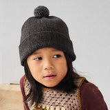 Merino Wool Garter Hat - Bark