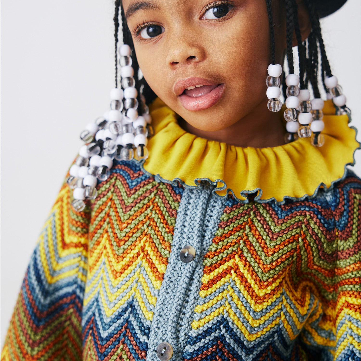 Merino Wool Parlor Chevron Cardigan - Mango – MamaOwl