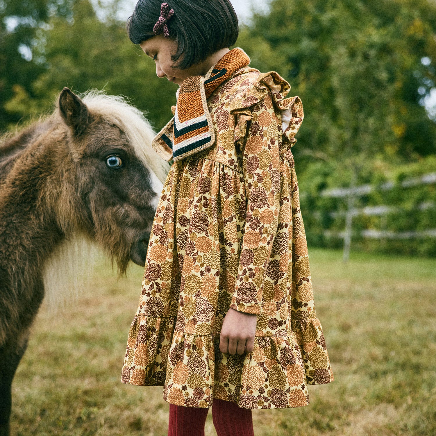 misha & puff ruffle sleeve dress 3yワンピース misha & puff ruffle