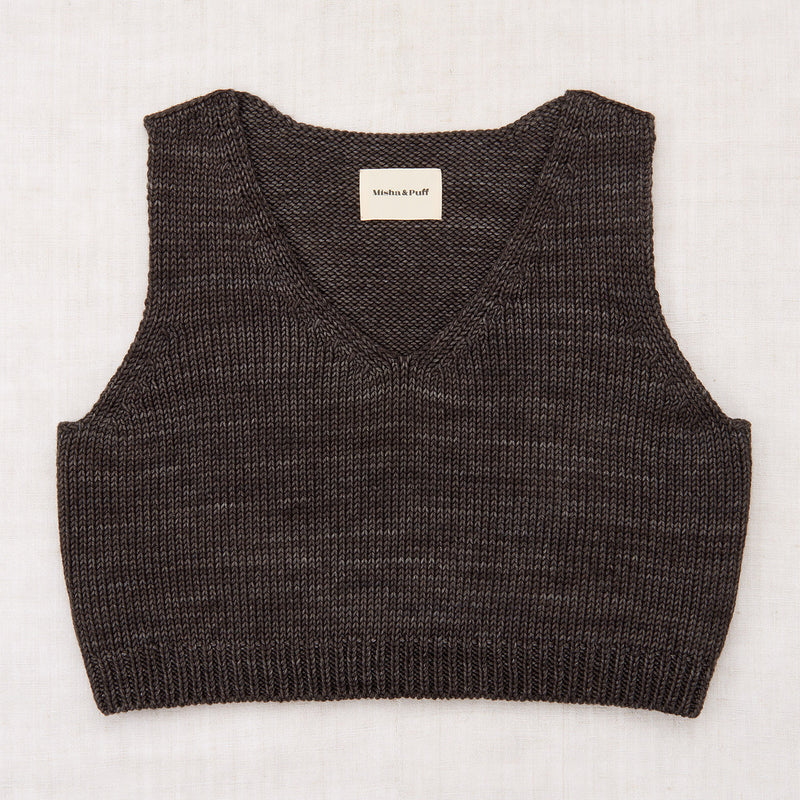 Womens Merino Wool Box Vest - Bark