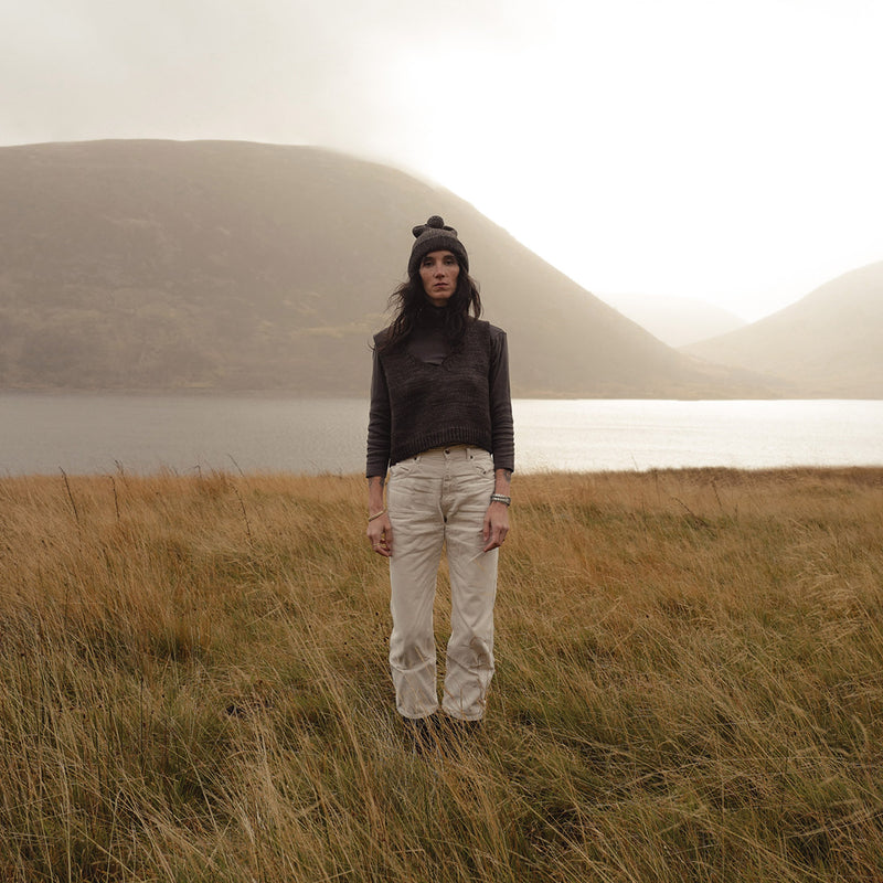 Womens Merino Wool Box Vest - Bark