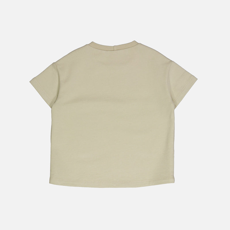 Cotton Boxy Sweat Tee - Desert Green