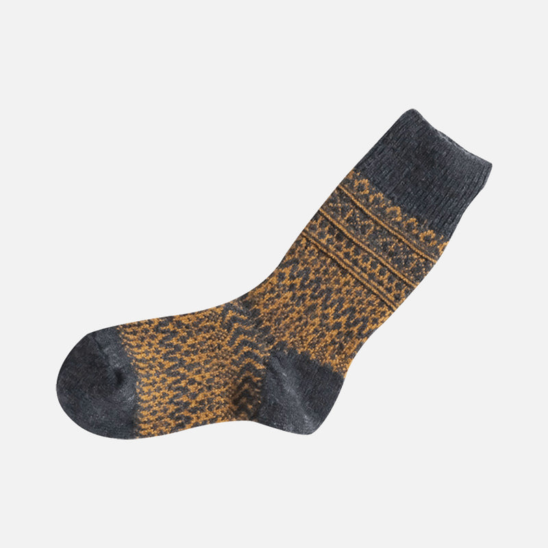 Adults Wool Jacquard Socks - Navy