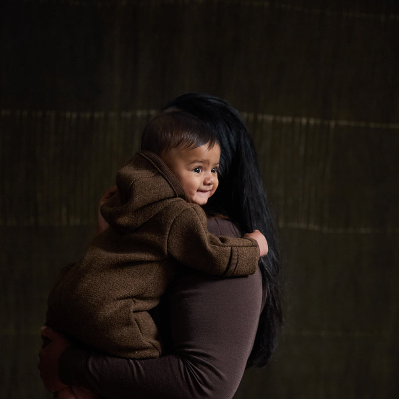 Baby & Kids Overall - Boiled Merino Wool - Hazelnut