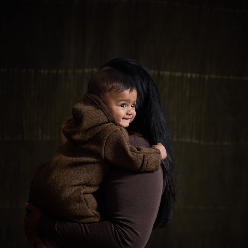 Baby & Kids Overall - Boiled Merino Wool - Hazelnut