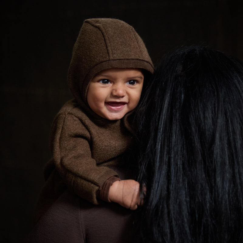 Baby & Kids Overall - Boiled Merino Wool - Hazelnut