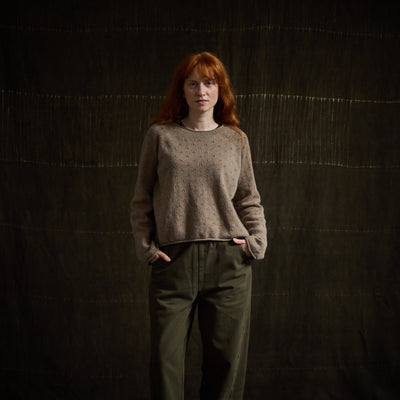 Meadow Women's Sweater - Superfine Lambswool - Feather