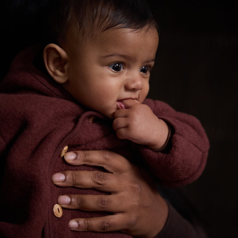 Pipit Baby Suit - Merino Wool Fleece - Fig