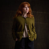 Harrier Women’s Jacket - Merino Wool Fleece - Seaweed