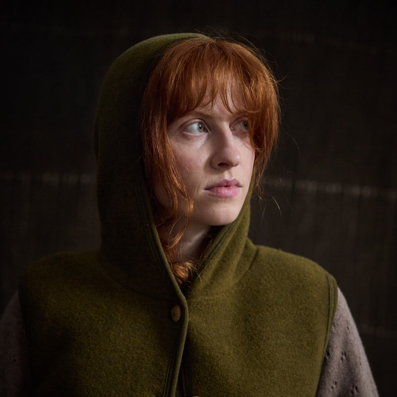 Falcon Women’s Vest - Merino Wool Fleece - Seaweed