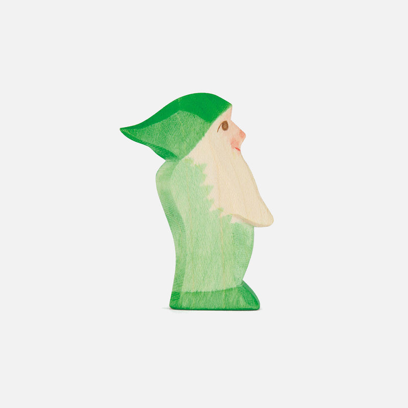 Handmade Wooden Dwarf - Green