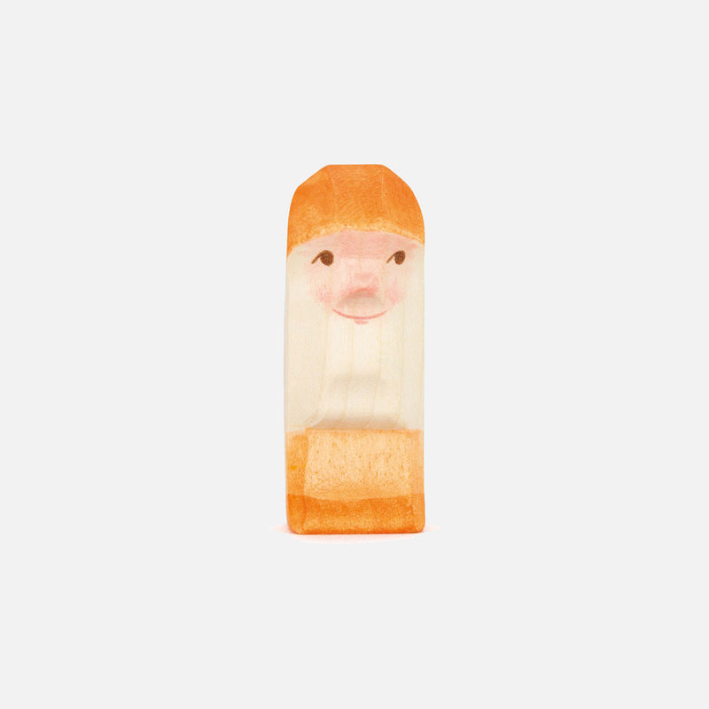 Handmade Wooden Dwarf - Orange