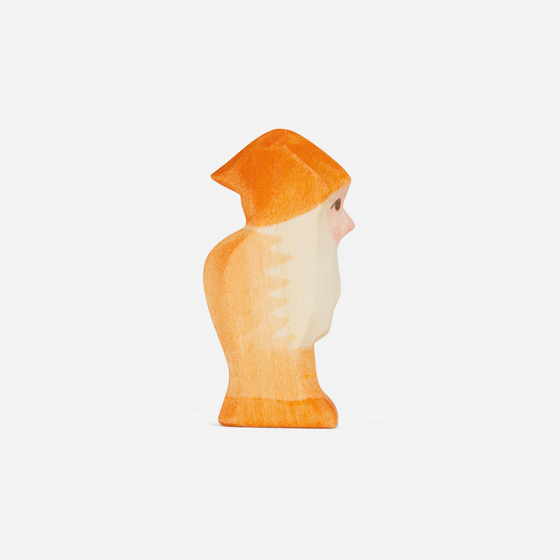 Handmade Wooden Dwarf - Orange