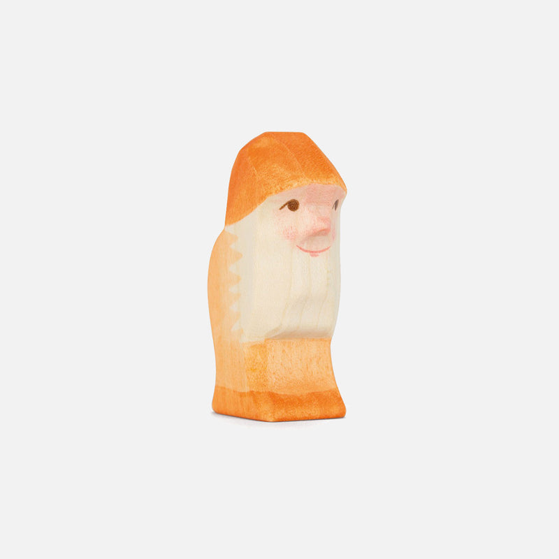 Handmade Wooden Dwarf - Orange