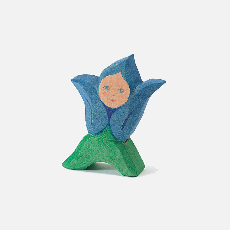 Handmade Wooden Flower Child - Gentian