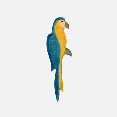 Handcrafted Wooden Parrot - Blue