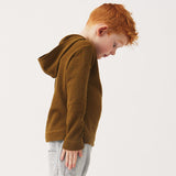 Merino Wool Crepe Hooded Top - Bronze