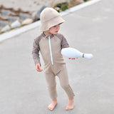 Baby & Kids UV LS Swim Bodysuit - Cappuccino/Taupe