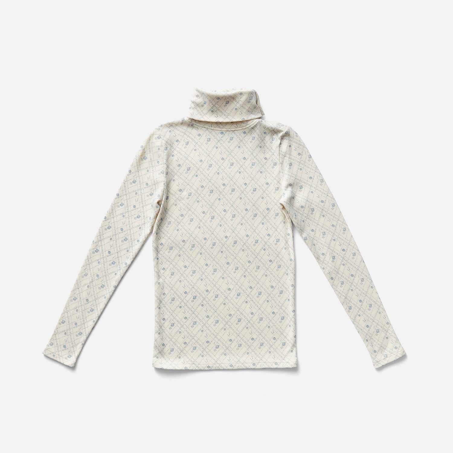 Pima Cotton Snap Turtleneck - Frost Tea Party – MamaOwl