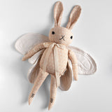 Handmade Cotton Large Butterfly Rabbit - Cream/Pink