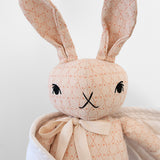 Handmade Cotton Large Butterfly Rabbit - Cream/Pink