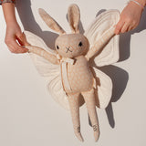 Handmade Cotton Large Butterfly Rabbit - Cream/Pink