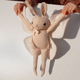 Handmade Cotton Large Butterfly Rabbit - Cream/Pink