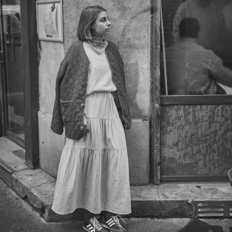 Women's Cotton Quilted Millet Jacket - Dark Denim