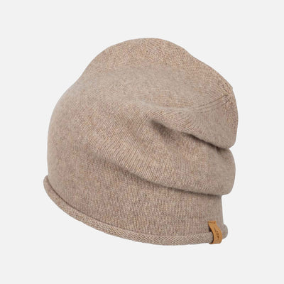 Womens Merino Wool/Cashmere Beanie - Cashmere Colour