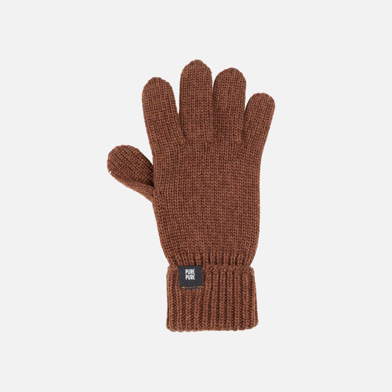 Merino Wool/Cotton/Silk Gloves - Hazelnut