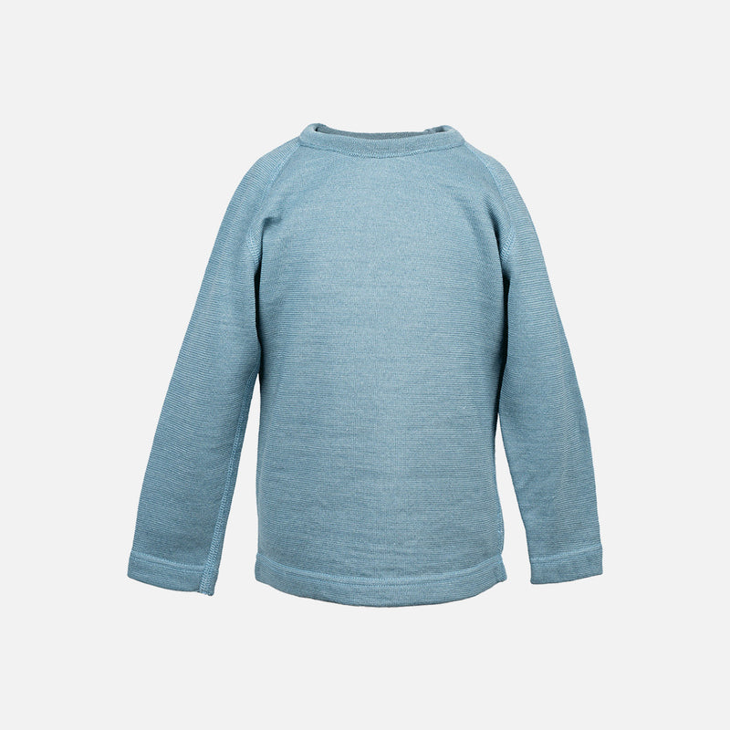 Baby & Kids Merino Wool/Silk Terry Top - Aqua