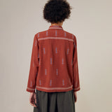 Womens Cotton/Linen Gin Shirt - Brick