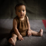 Keet Baby Romper - Merino Wool & Silk - Almond