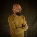 Lark Mens Top - Merino Wool & Silk - Pistachio