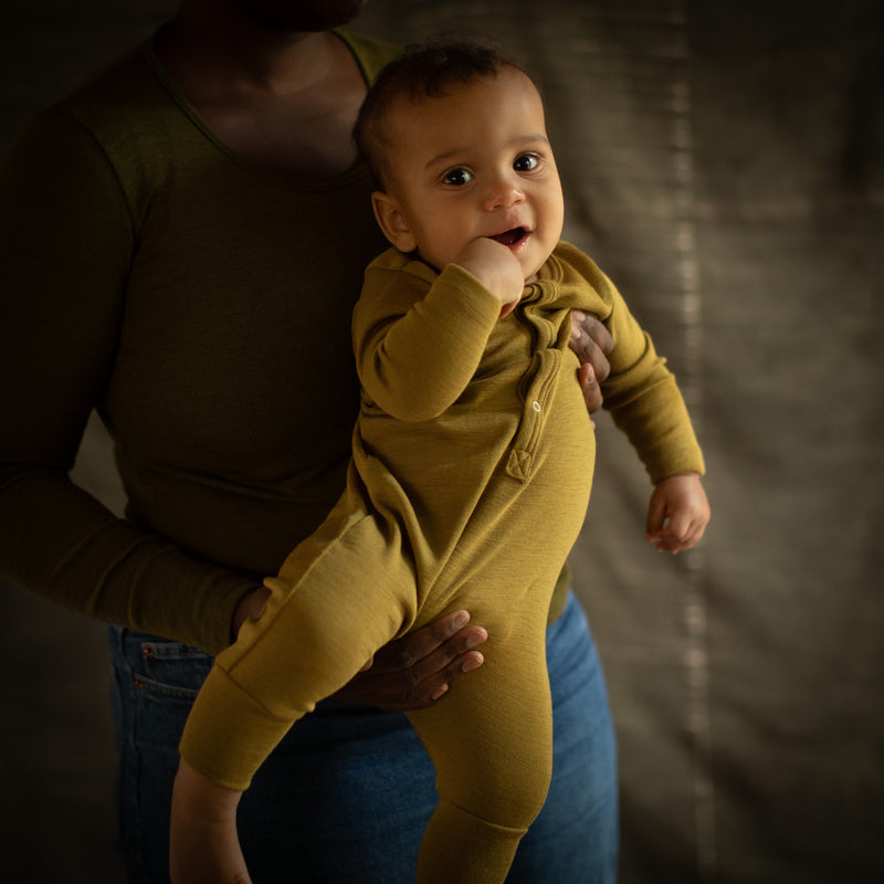 Serin Baby & Kids Pyjamas - Merino Wool & Silk - Pistachio