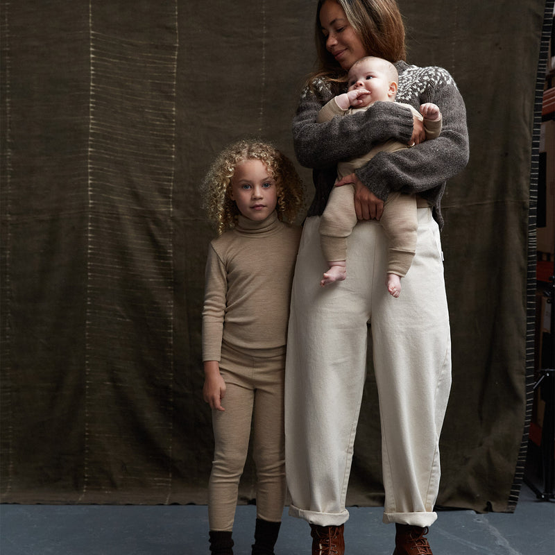 Finch Leggings - Merino Wool & Silk - Sandstorm