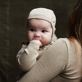 Piculet Baby Bonnet - Merino Wool & Silk - Sandstorm