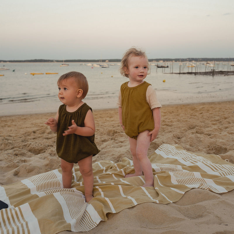 Keet Baby Romper - Merino Wool & Silk - Pistachio