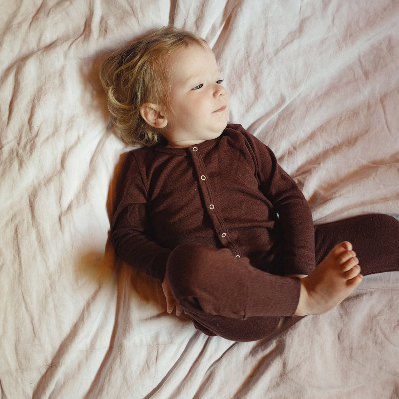 Serin Baby & Kids Pyjamas - Merino Wool & Silk - Fig