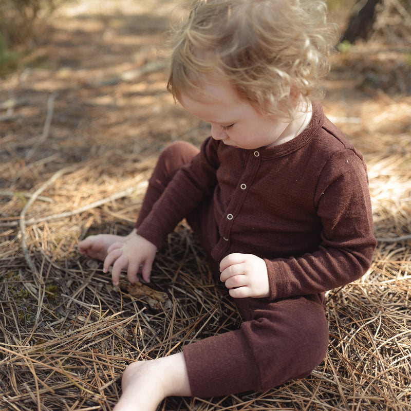 Serin Baby & Kids Pyjamas - Merino Wool & Silk - Fig