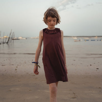 Wren Dress - Merino Wool & Silk - Fig